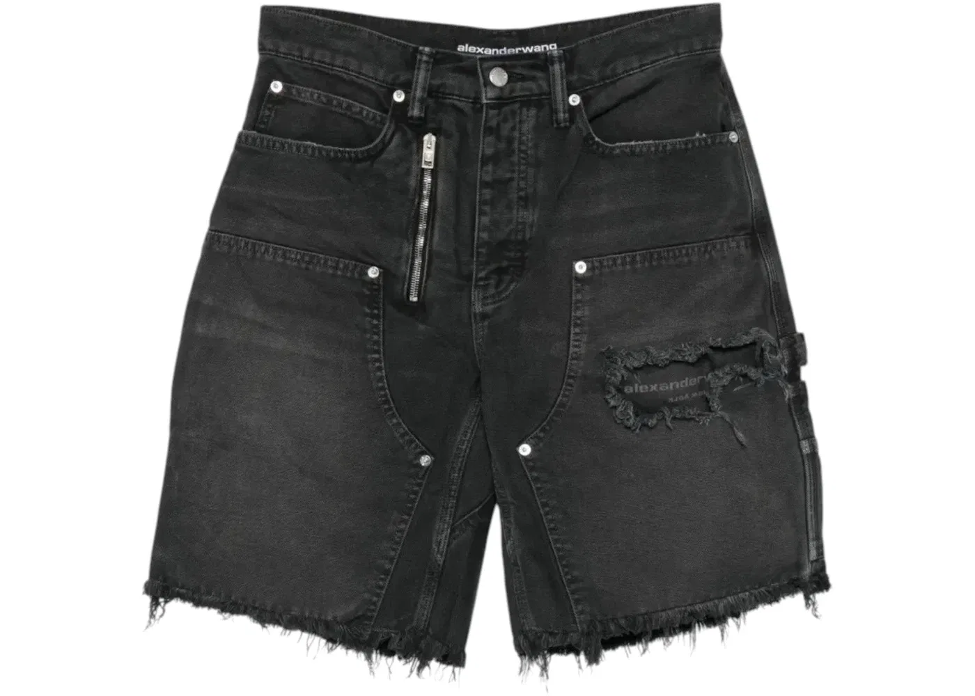 Женские шорты с завышенной талией карго Short Alexander Wang, Vintage Black