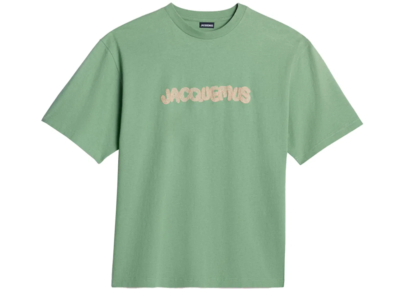 Мужская футболка с принтом Jacquemus T-shirt, Print Macrame Logo Green