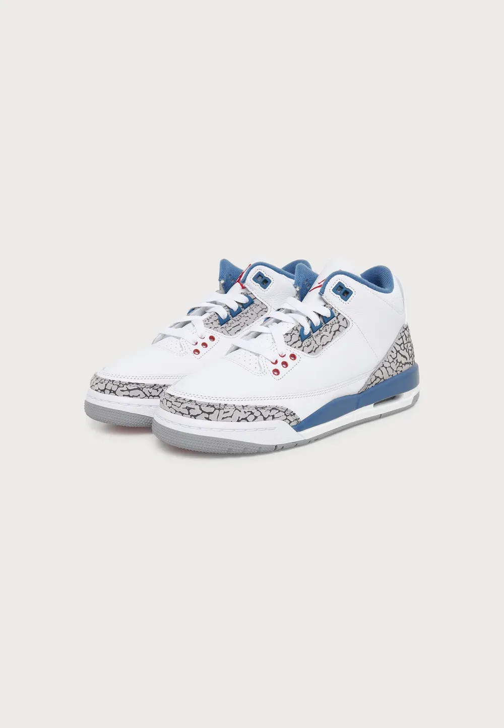 Air 3 retro - высокие кроссовки Jordan, White/Varsity Red/True Blue/Cement Grey/Anthracite — фото 2