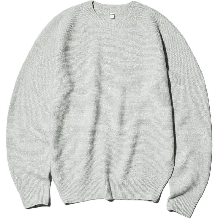 Мужской джемпер с круглым вырезом UNIQLO, Light Gray