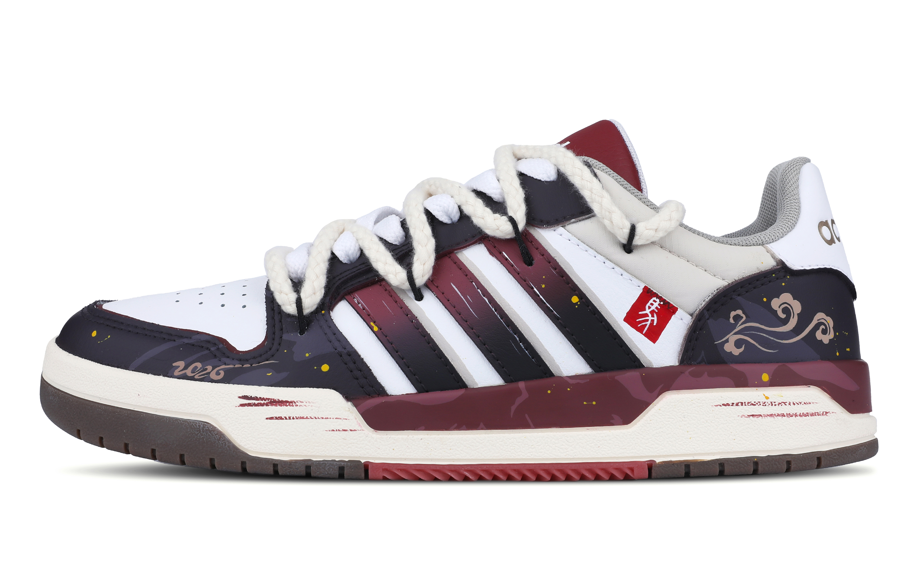 

Adidas Neo Entrap устойчивые к истиранию низкие кроссовки для скейтбординга Unisex White Black Red