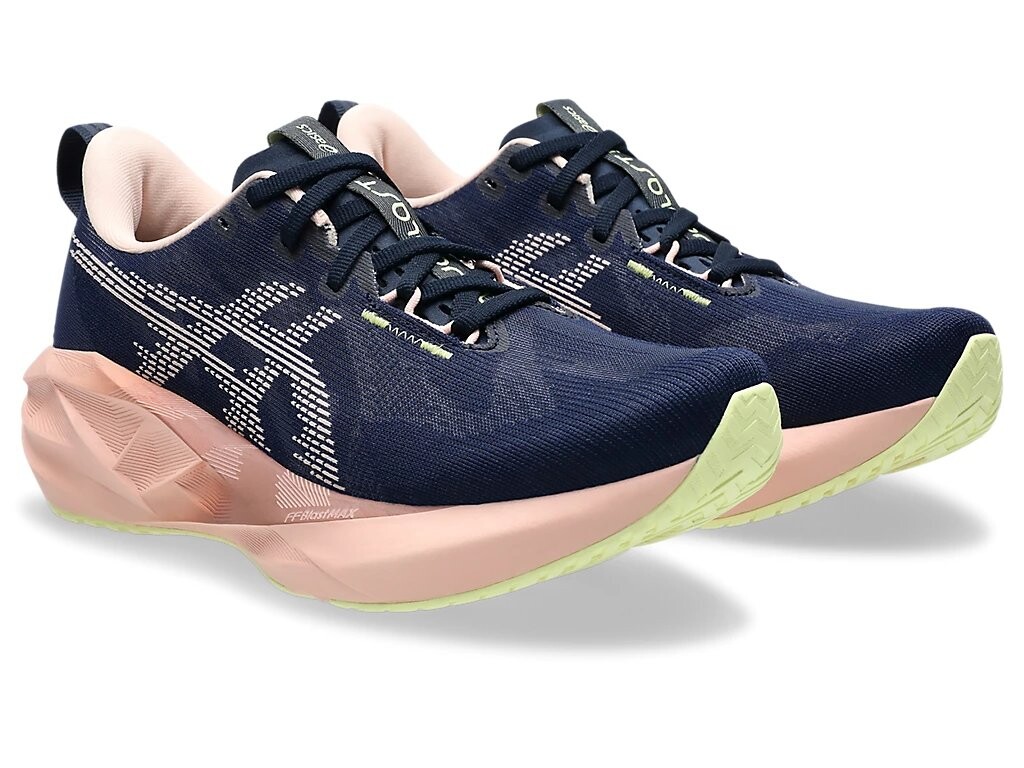 Беговые женские кроссовки Asics Novablast 5, Midnight/Breeze, синий/розовый — фото 2