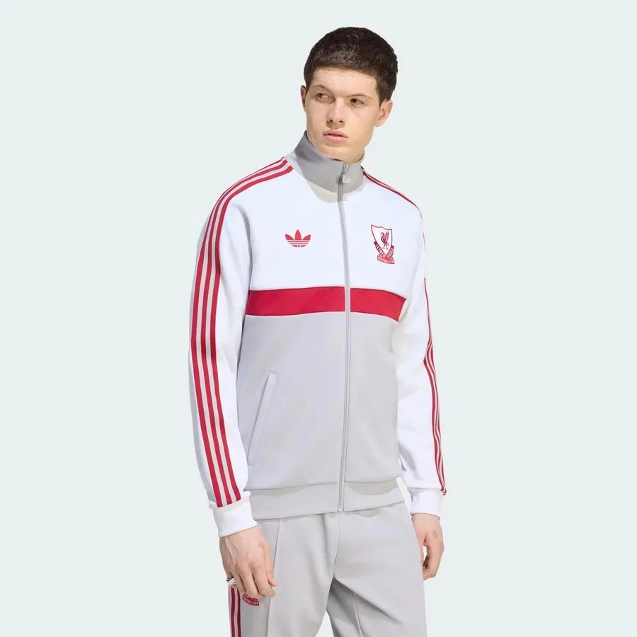 Свитшот мужской с воротником-стойкой Liverpool FC Originals adidas, Серый