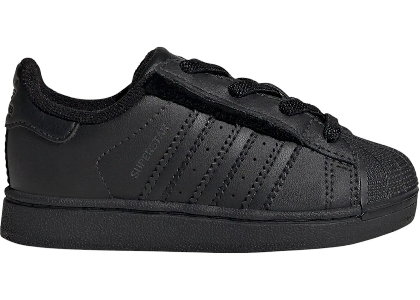 Детские кроссовки для мальчиков с закрытой пяткой Adidas Superstar II, Core Black