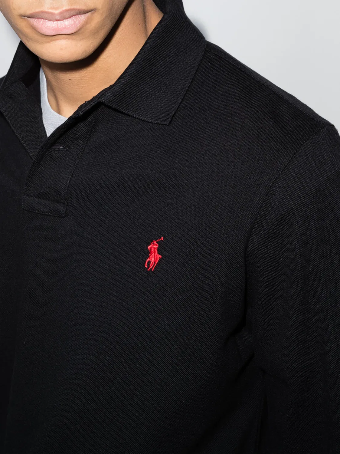 Polo Ralph Lauren Рубашка-поло черная — фото 2