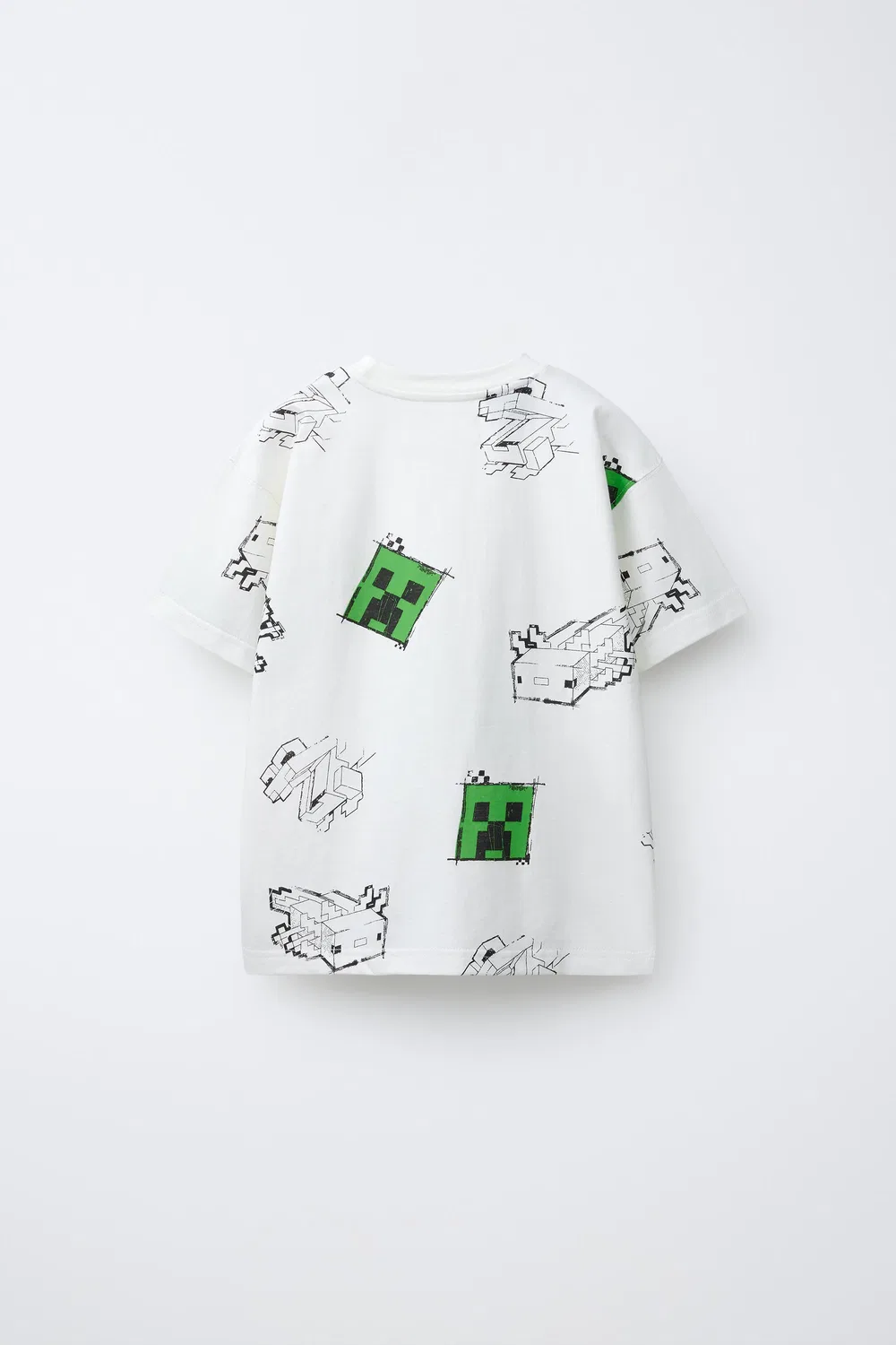 MINECRAFT MOJANG AB. Футболка с принтом ZARA, White — фото 2