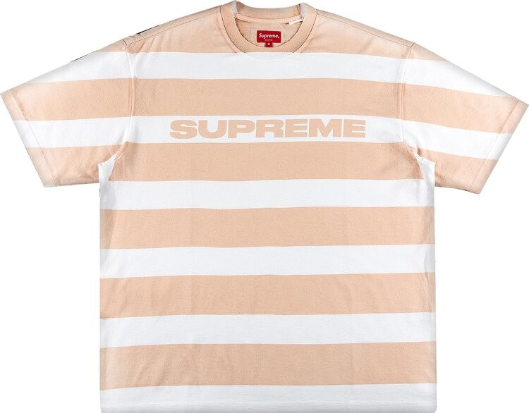 

Футболка Supreme Printed Stripe Short-Sleeve Top 'Peach', оранжевый