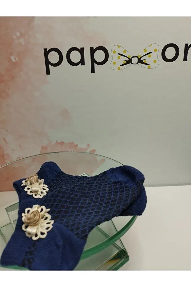 Детские носки для новорожденных вязаные Papyon, Navy Blue