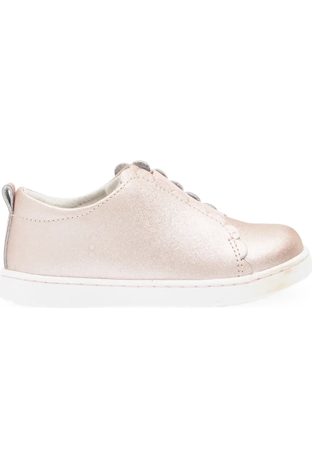 Кроссовки детские повседневные на шнуровке Phoebe L'AMOUR, Glitter Pink — фото 3