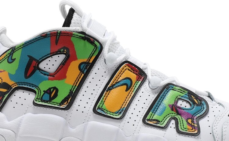 Кроссовки Nike Air More Uptempo GS 'Peace, Love, Basketball', белый — фото 3