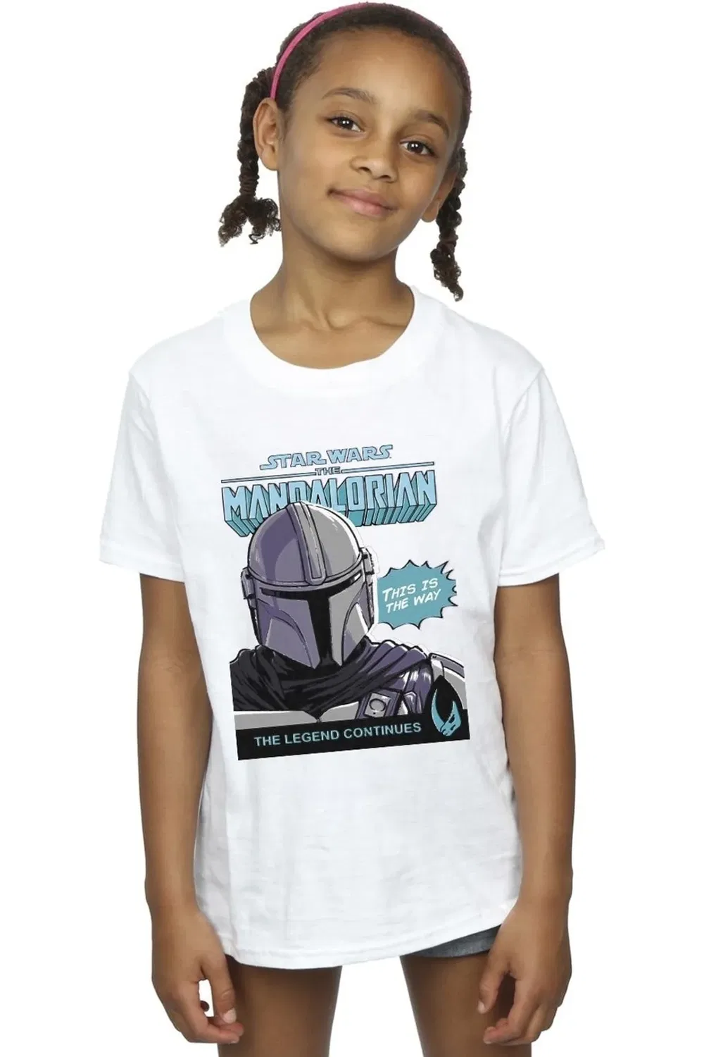 Футболка хлопковая с принтом Mando comic cover Star Wars, White