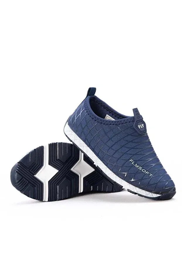 Детские спортивные кроссовки для девочек без шнурков Fly Soft, Navy Blue — фото 4
