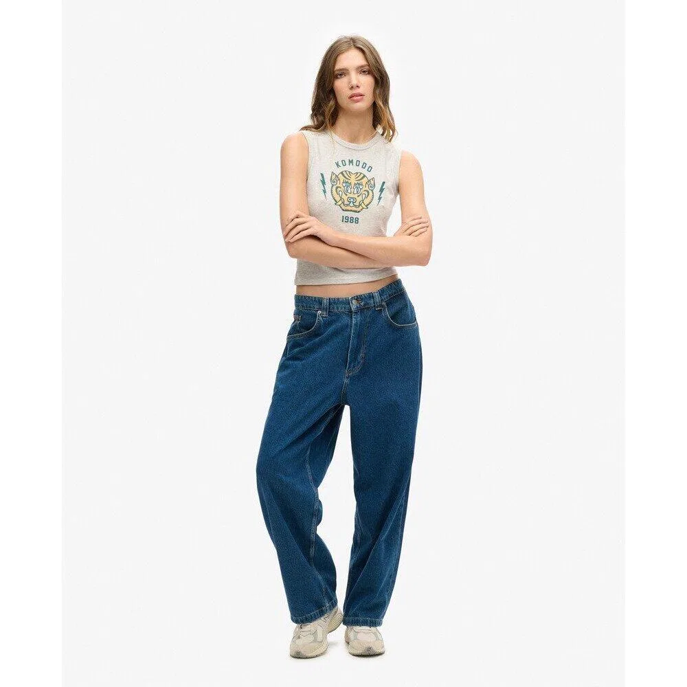 Женский топ без рукавов Komodo Tiger Superdry, Grau — фото 3