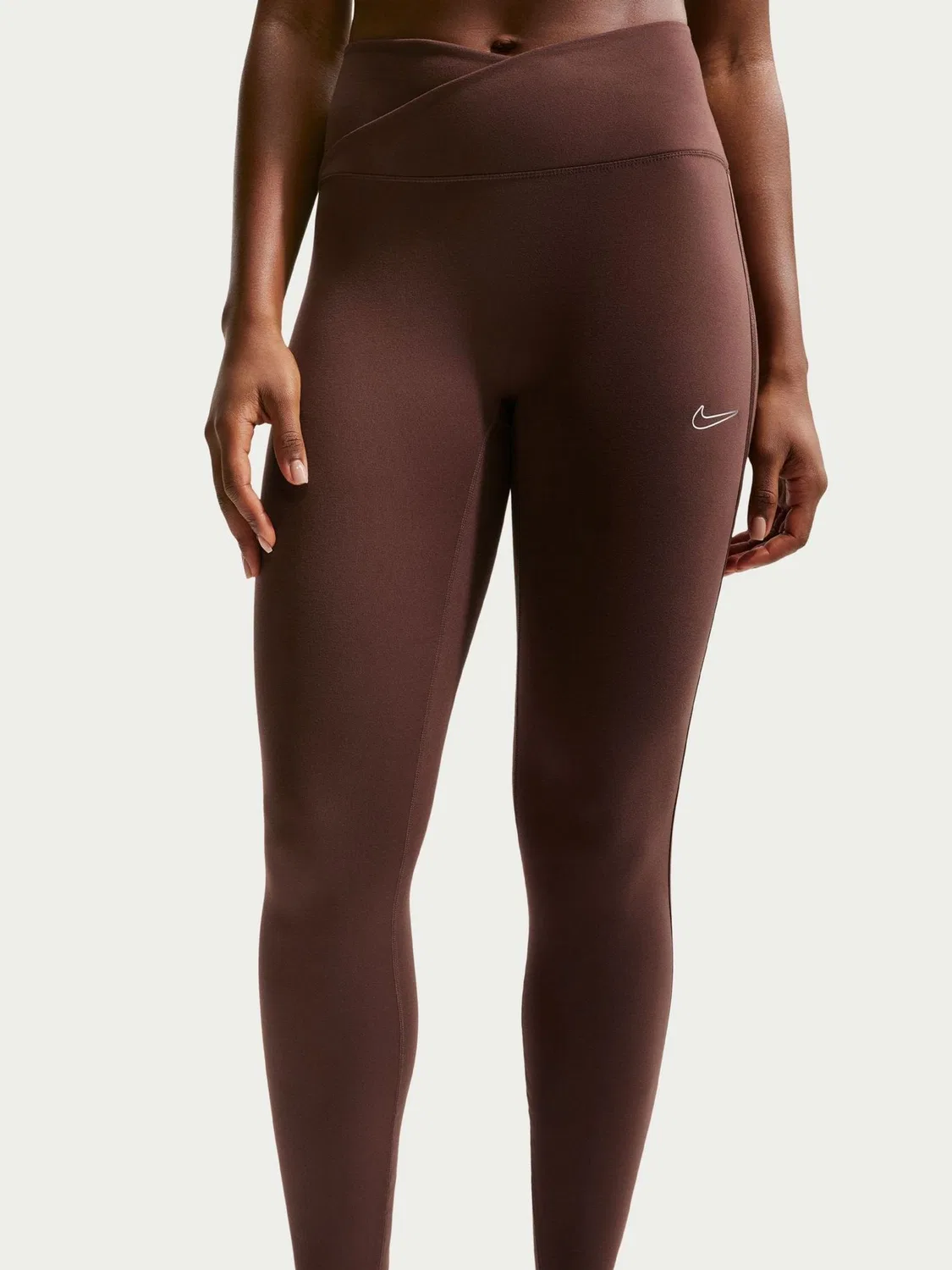 Леггинсы Nike One High Waisted Nike, шоколадно-коричневый — фото 4