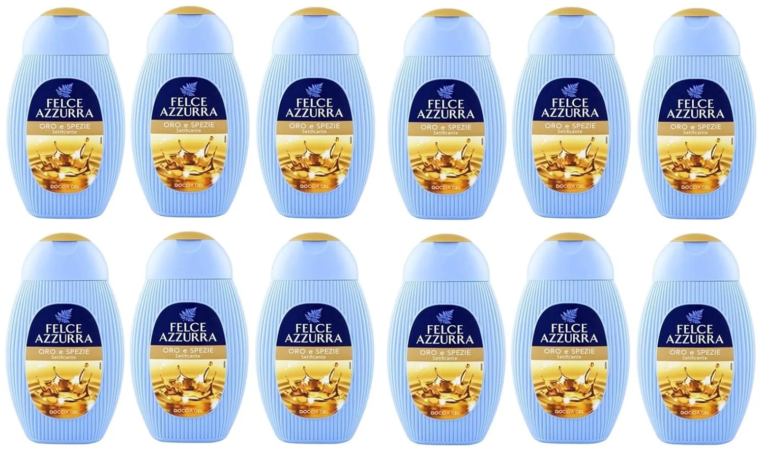 Гель для душа Gold Spices, Felce Azzurra, набор 12 шт, 250 мл, White