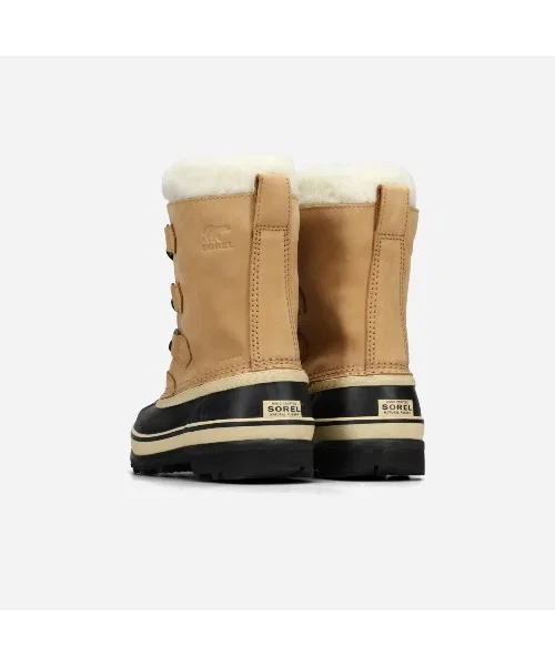 Детские ботинки на шнуровке из натуральной кожи SOREL Caribou, Brown — фото 3