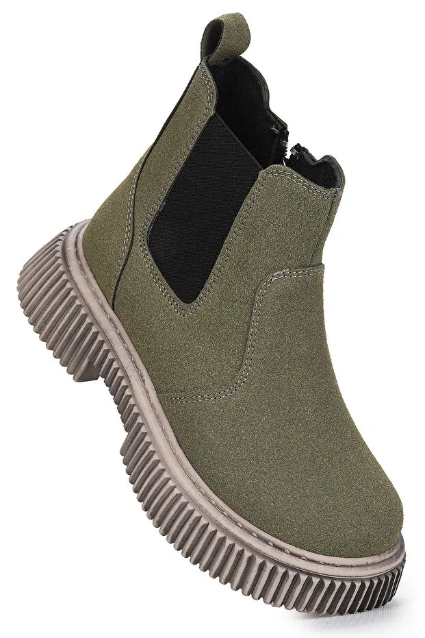 Детские ботинки для девочек на плоской подошве Penka Kiko Kids, Khaki