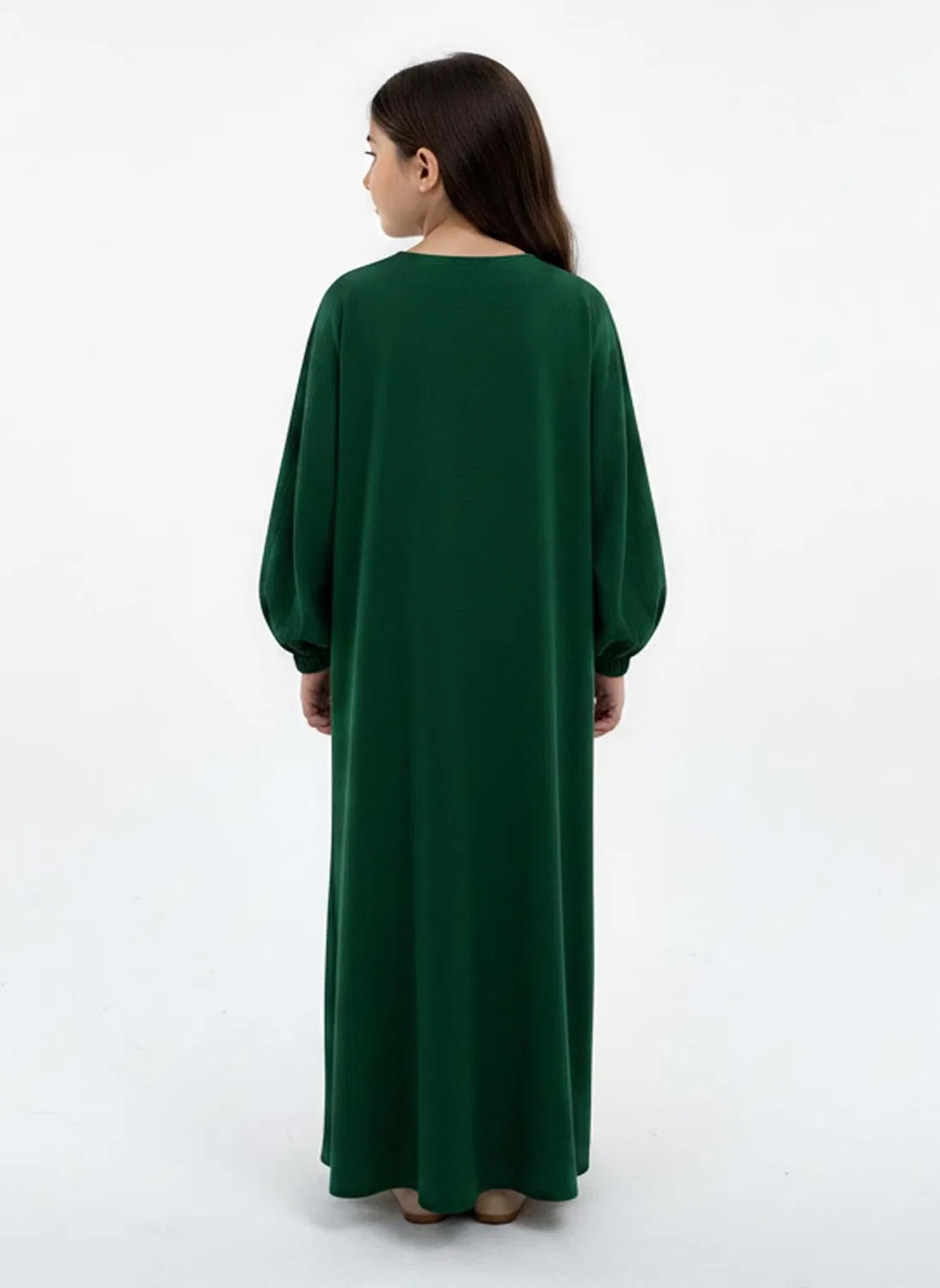 Абая для молитвы с рукавами принцесса Harir Maqsood I Msquare Fashion, зеленый — фото 4