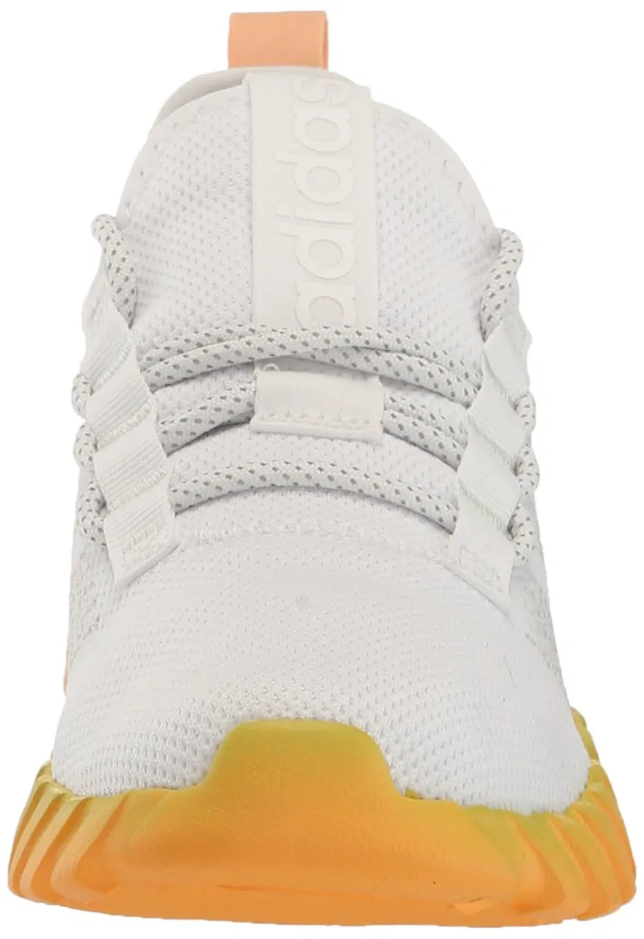 Детские кроссовки для девочек с закрытым носком Kaptir Flow Adidas, White White Orange Hazy Glass — фото 2