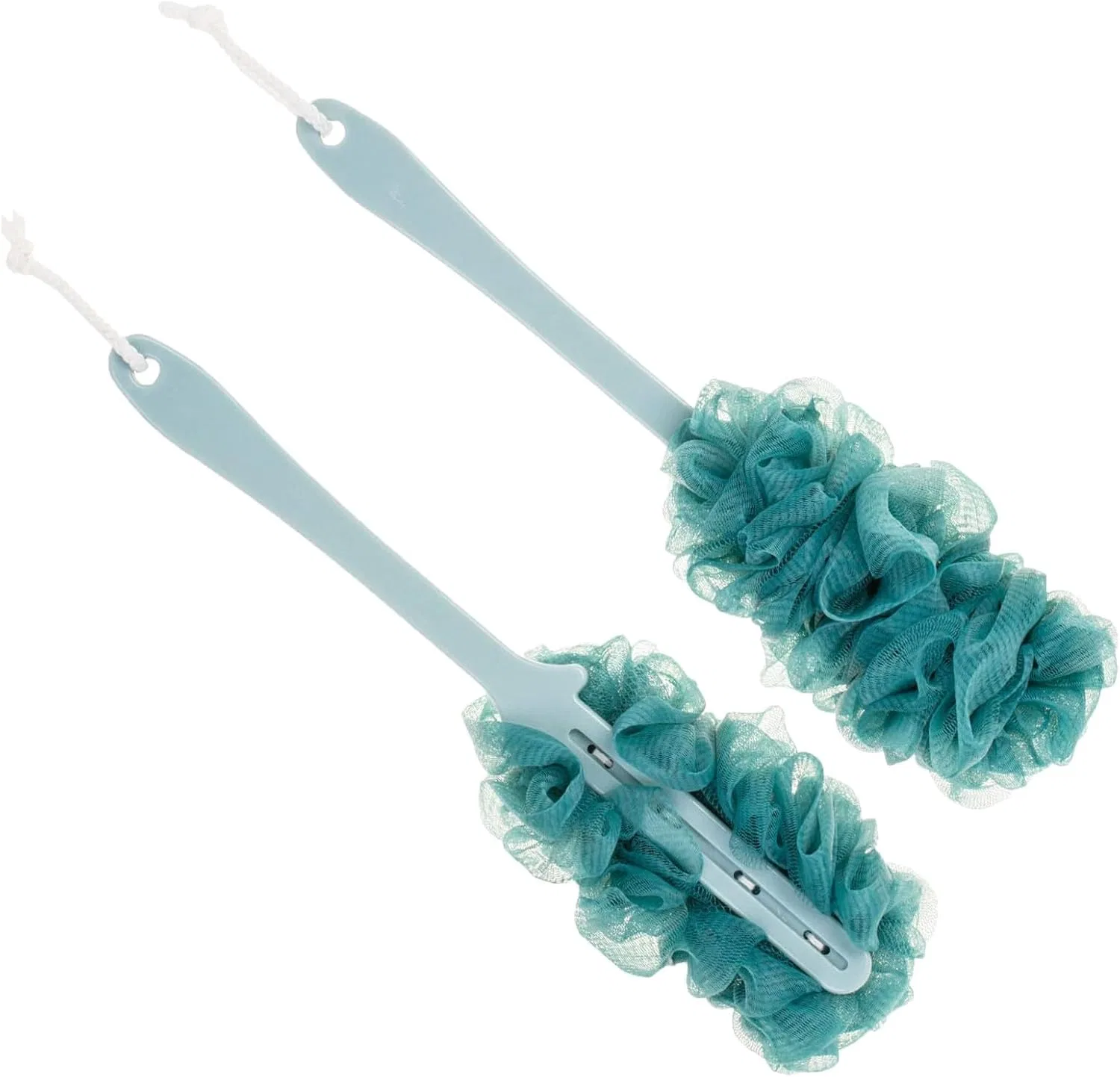 Мочалка для душа с длинной ручкой, Nylon, 1 шт, 45.7 см, Blue Generisch