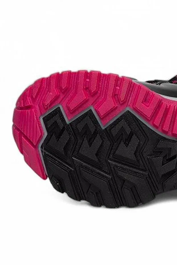 Детские снежные ботинки для девочек непромокаемые Bluefeet, Black Fuchsia — фото 3