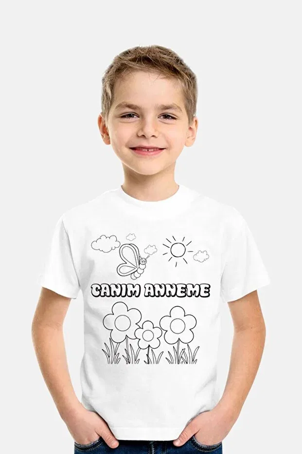 Детская футболка для девочек с принтом My dear mother t-shirt painting Bammerz, White