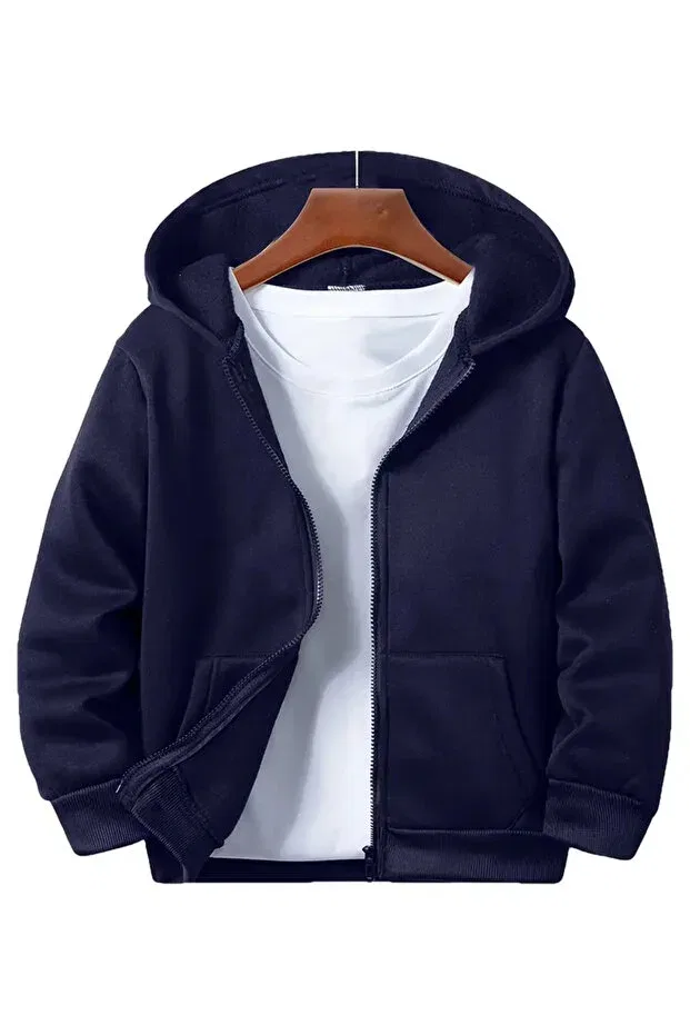Детская толстовка для мальчиков на молнии Ahengim, Navy Blue — фото 4