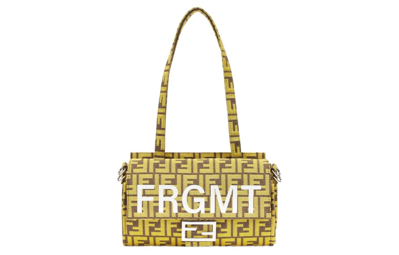 

FRGMT Junya Ito Коллаборация Жаккардовая Сумка Багет Женская Желтая FENDI
