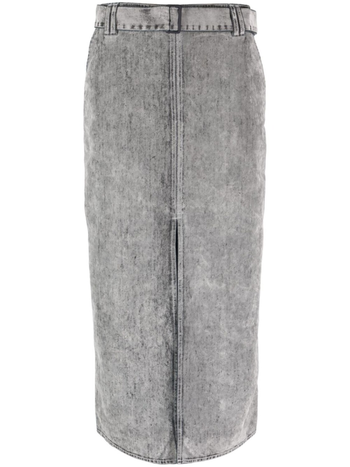 

Sunnei flocked-finish denim skirt, серый