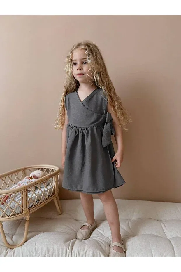 Детское платье для девочек хлопковое Jolly Kids, Dark Gray