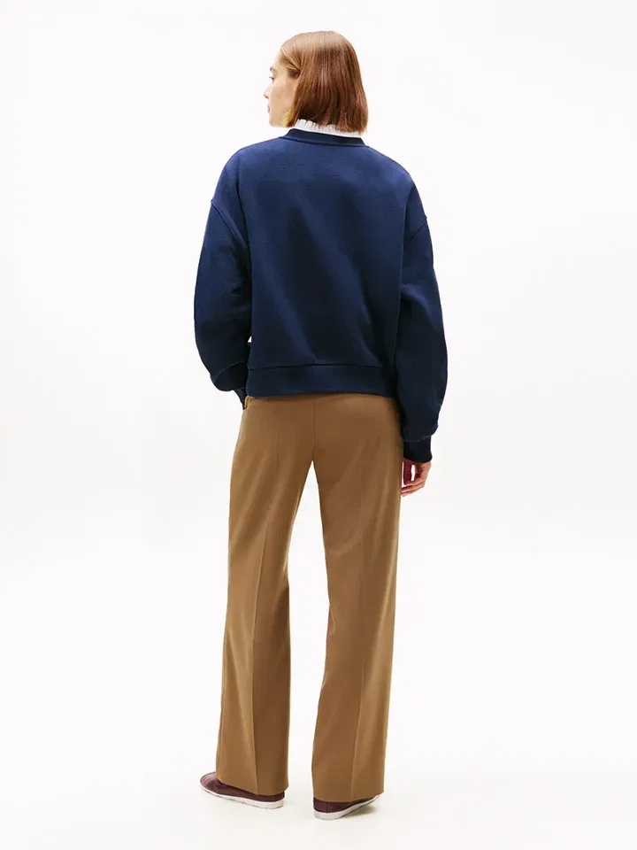 Женский свободный свитшот с круглым вырезом Tommy Hilfiger, Dark Blue — фото 2