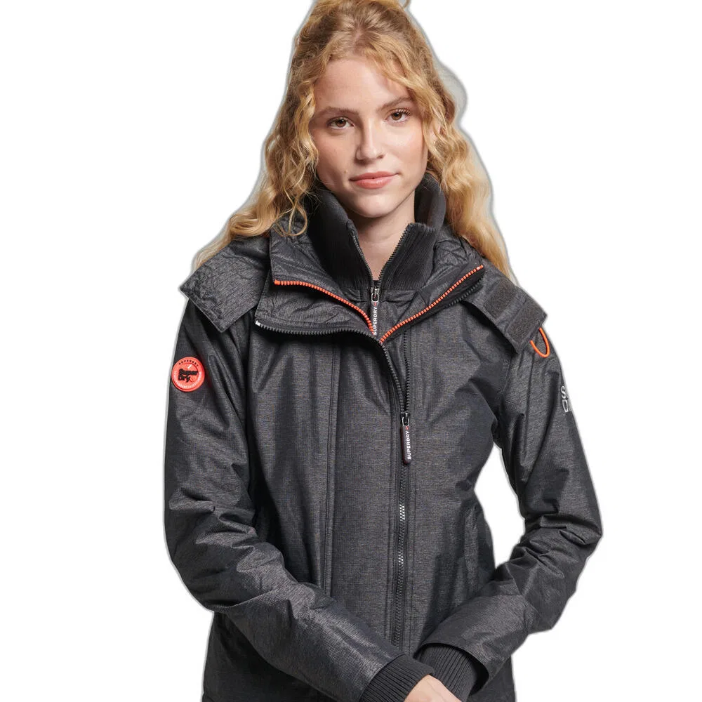 Женская водонепроницаемая куртка с капюшоном Arctic SD-Windcheater Superdry, Grau Korallenrosa