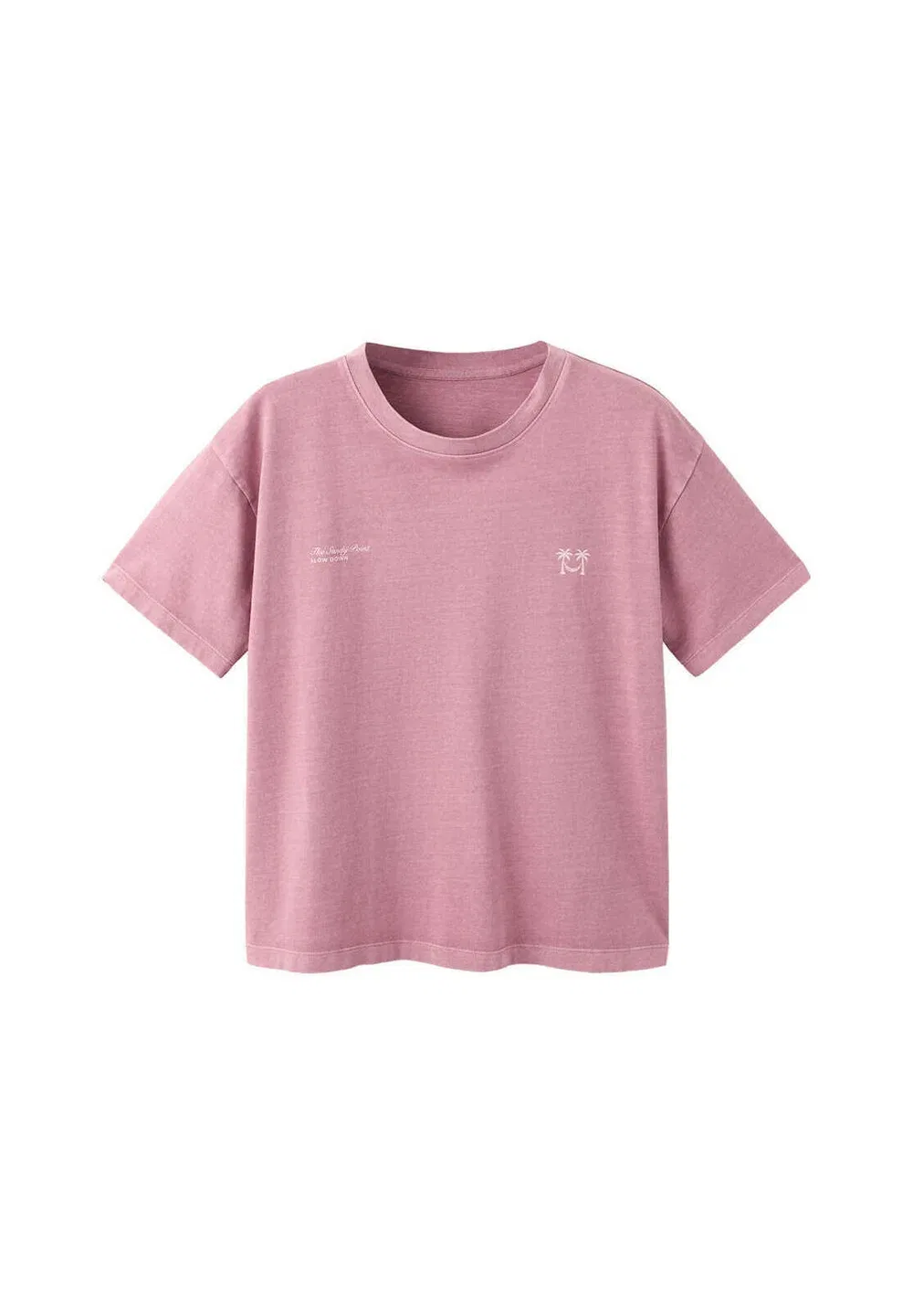 Футболка с принтом для подростков Mango Kids, Pink — фото 3