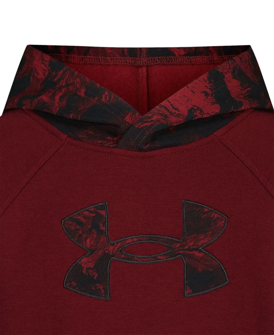 Худи из хлопкового флиса с логотипом, модель Logo Fleece Under Armour, Cardinal Red — фото 4