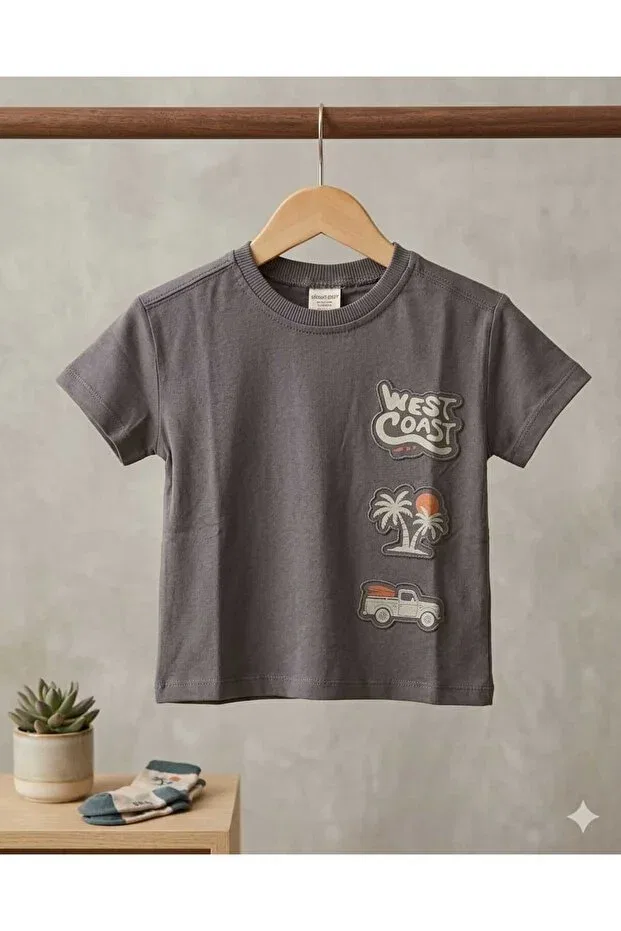 Детская футболка с принтом T-Shirt divo Babydoll, Gray