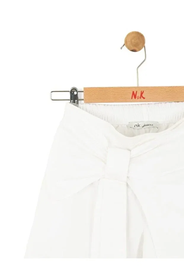 Детские шорты для девочек с бантом Nk Kids, White — фото 2