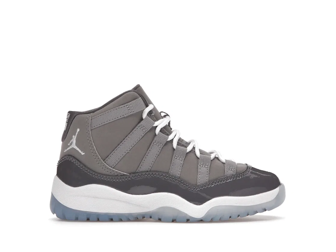 Детские кроссовки для мальчиков с верхом из нубука Jordan 11 Retro Jordan, Medium Grey/Multi-Color/Multi-Color