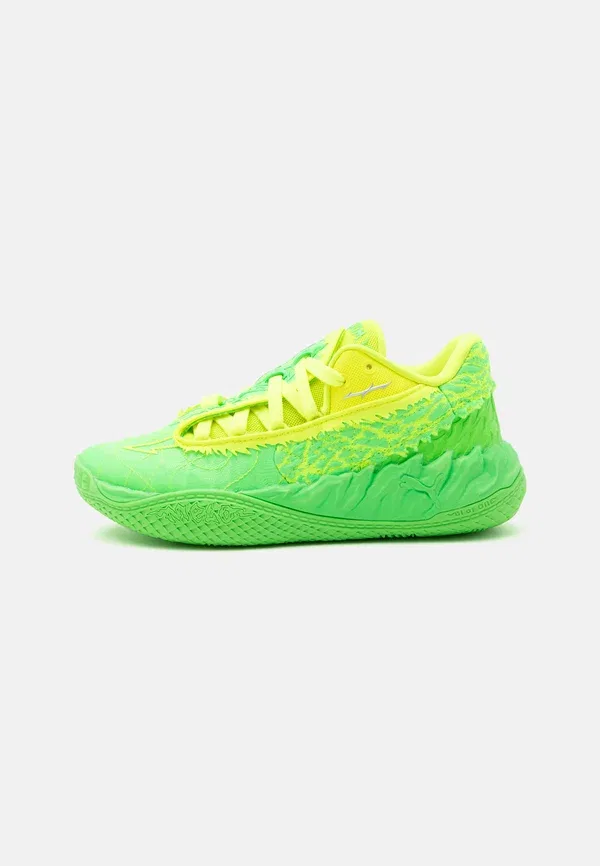 Кроссовки баскетбольные Launch Jr, Puma, Fluro Green Pes/Fluro Yellow Pes, зеленый/желтый