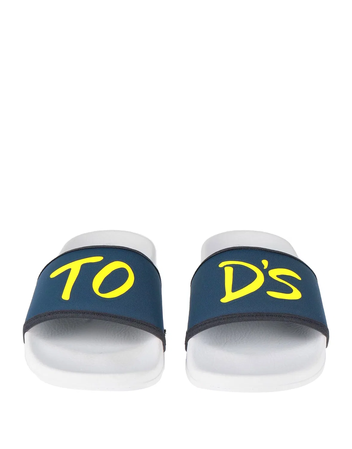 Детские шлепанцы для девочек с принтом Tod'S, темно-синий — фото 4