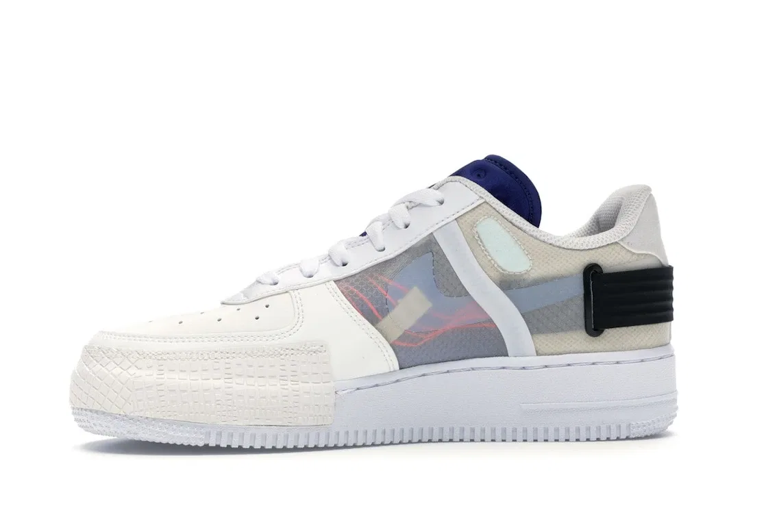Детские кроссовки Lifestyle с принтом Nike Air Force 1 Type, Summit White/White/Black/Red Orbit — фото 3