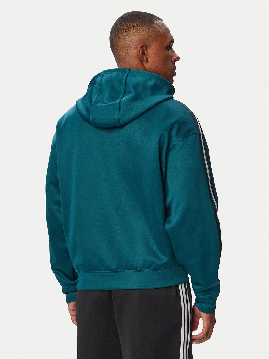 Мужской свитшот оверсайз adicolor Spacer Adidas, темно-зеленый — фото 3