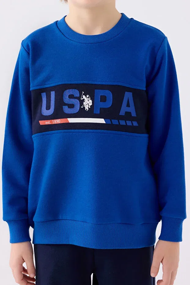 Детский спортивный комплект для мальчиков с принтом Sportswear U.S. Polo Assn., Light Blue — фото 4