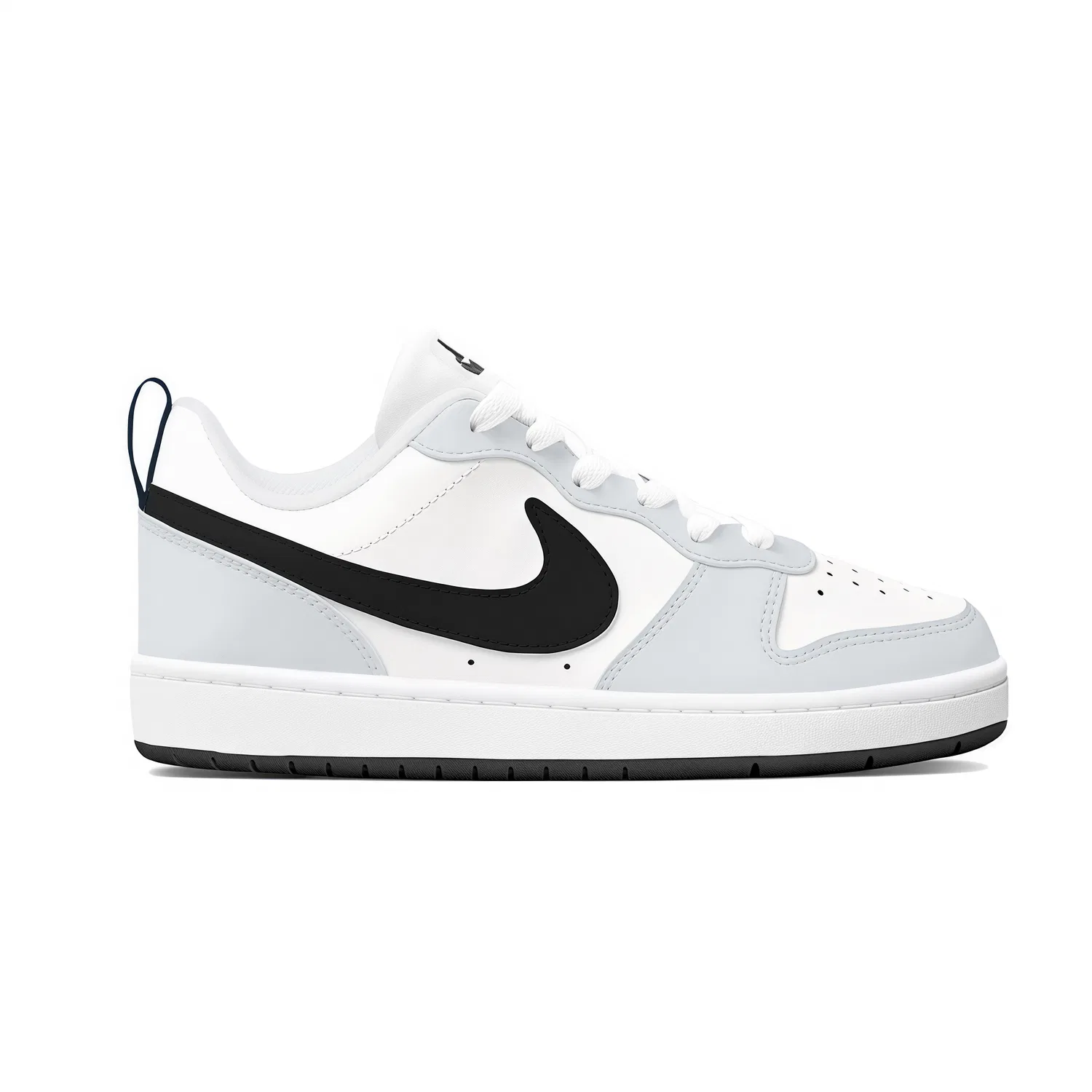 Детские кроссовки-скейтборд с низким верхом Nike Court Borough, Цвет Black White — фото 3