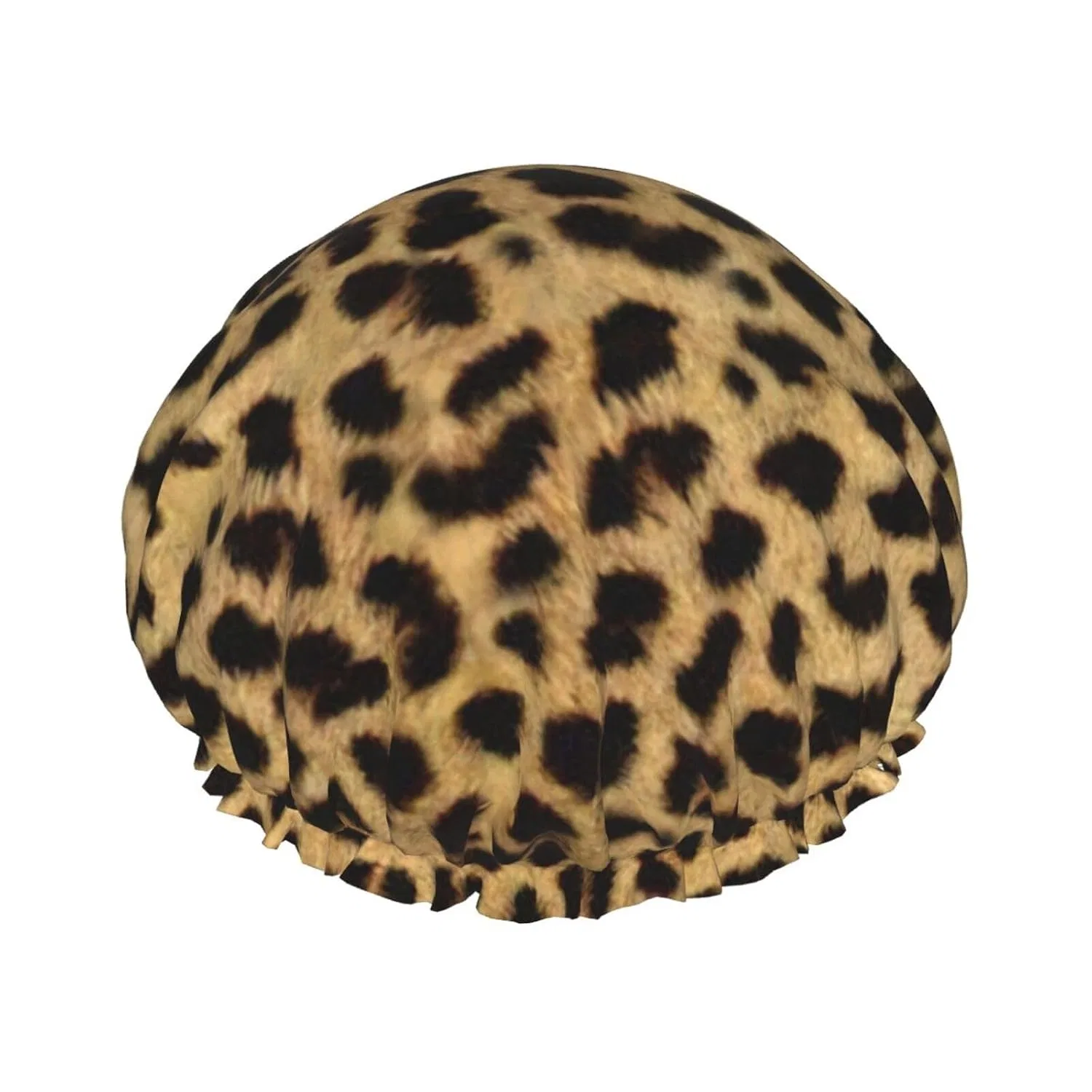 Шапочка для душа Double Layer Waterproof, pvinnk, 27cm, Leopard Print