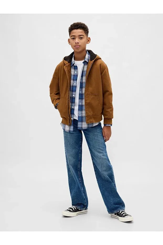 Детская куртка для мальчиков джинсовая Gap, Light Brown-000 — фото 4