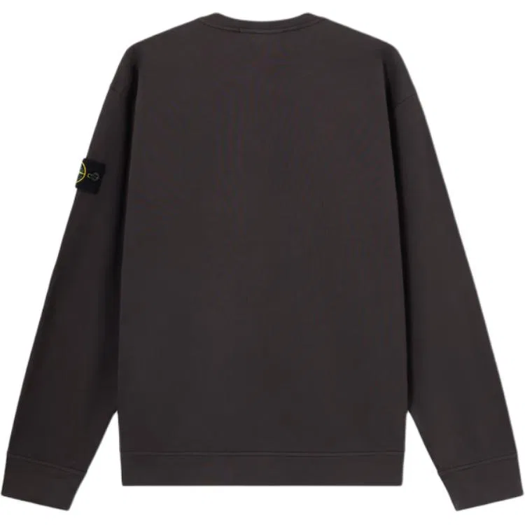 Свитшот с круглым вырезом и патчем, STONE ISLAND, Lead Gray — фото 2