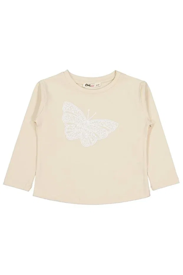 Детские свитшот для девочек с принтом Butterfly Civil Girls, Elephant Tooth
