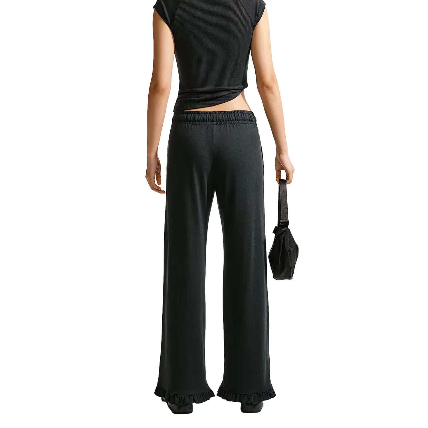 Женские брюки Sportswear Mid-Rise Pants 'Black' Nike, черный — фото 2