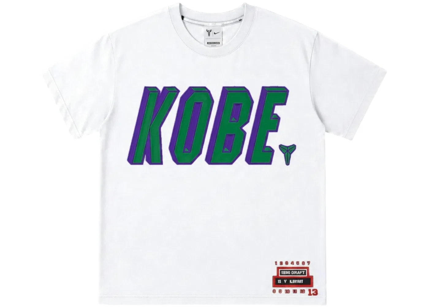 Мужская футболка с принтом Nike Kobe Draft Pack Milwaukee Bucks T-shirt Nike, White/Green/Purple
