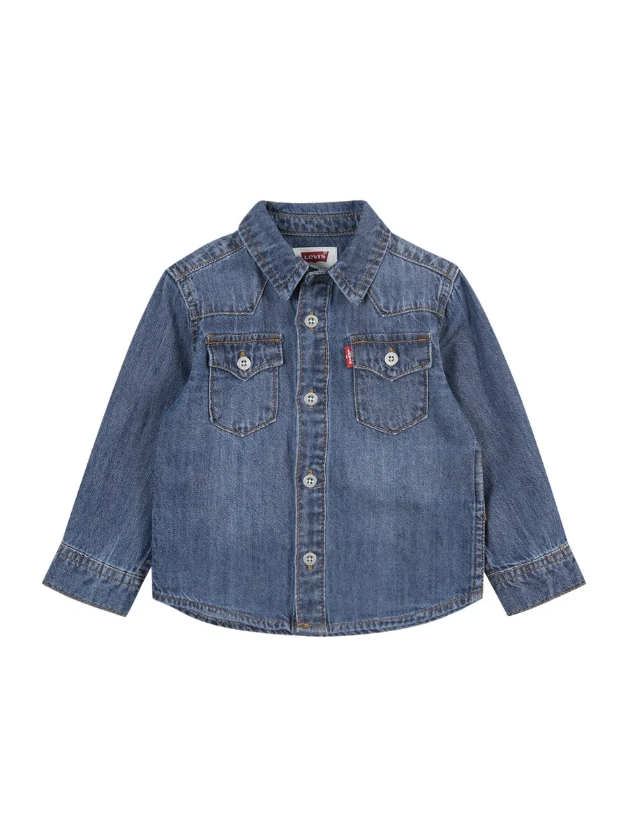 Детская рубашка прямого кроя на пуговицах "MY FIRST BARSTOW" из синего денима Levi'S Kids